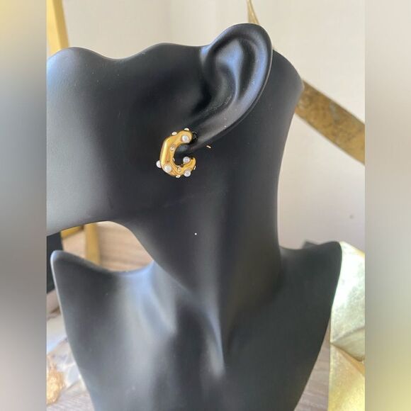 Vintage style hoop earrings M158 - Picture 4 of 4